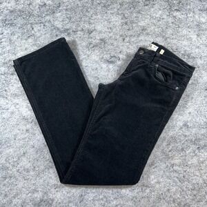 Juicy Couture Corduroy Pants Women's 29 Black Straight Leg Casual Y2K
